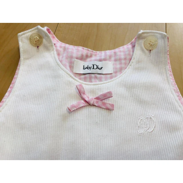 Robe bébé Dior vichy rose blanc 90 cm