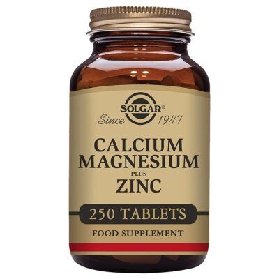 Solgar Calcium Magnesium Zinc Tablets for Strong Bones and Muscle Health 250 Ct