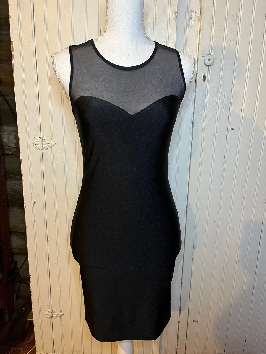 Forever 21 mesh sweetheart little black dress S