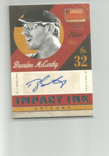 2013 PANINI AMERICA'S PASTIME IMPACT INK #6 BRANDON MCCARTHY  AUTO  10/25