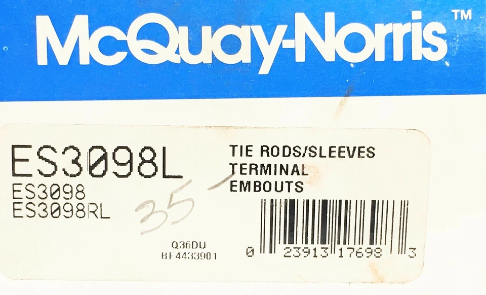 Extremo de varilla de amarre de dirección McQuay-Norris ES3098L NOS Foto 3 de 3