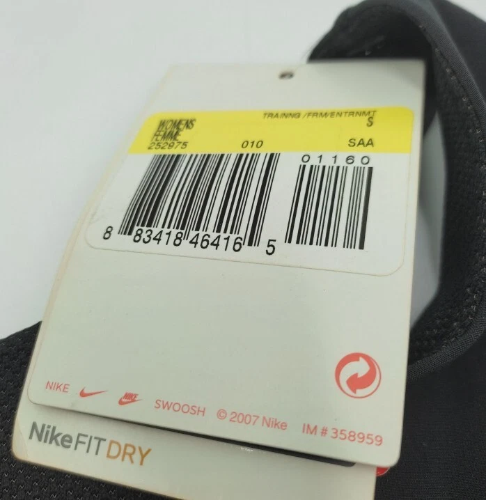 Nike Damen Nike Fit Dry Feines Fitness Oberteil Schwarz S - Bild 4 von 4