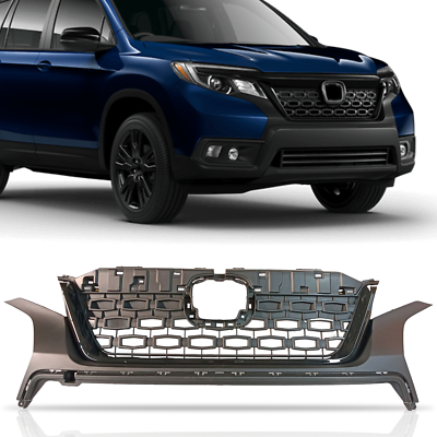 #ad New Front Grille Black HO1200250 For 2019 2020 2021 Honda Passport 3.5L V6 $105.49
