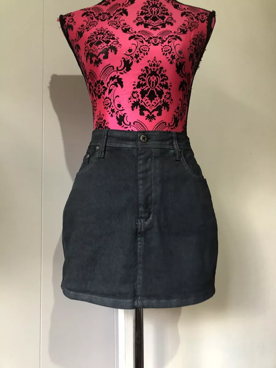 Cue high waisted denim skirt top