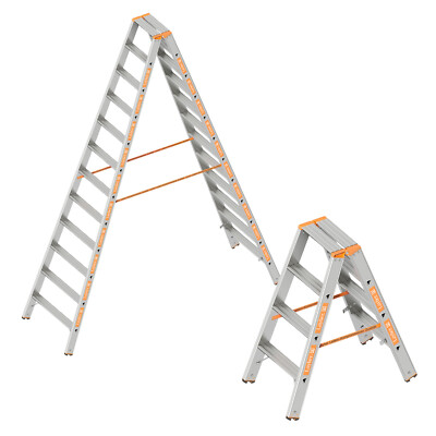 Layher Stufenstehleiter Topic 1043 Doppelleiter Aluleiter Bockleiter