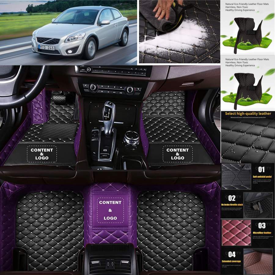 For Volvo C30 C70 Car Floor Mats Custom All Weather Luxury Carpet Auto