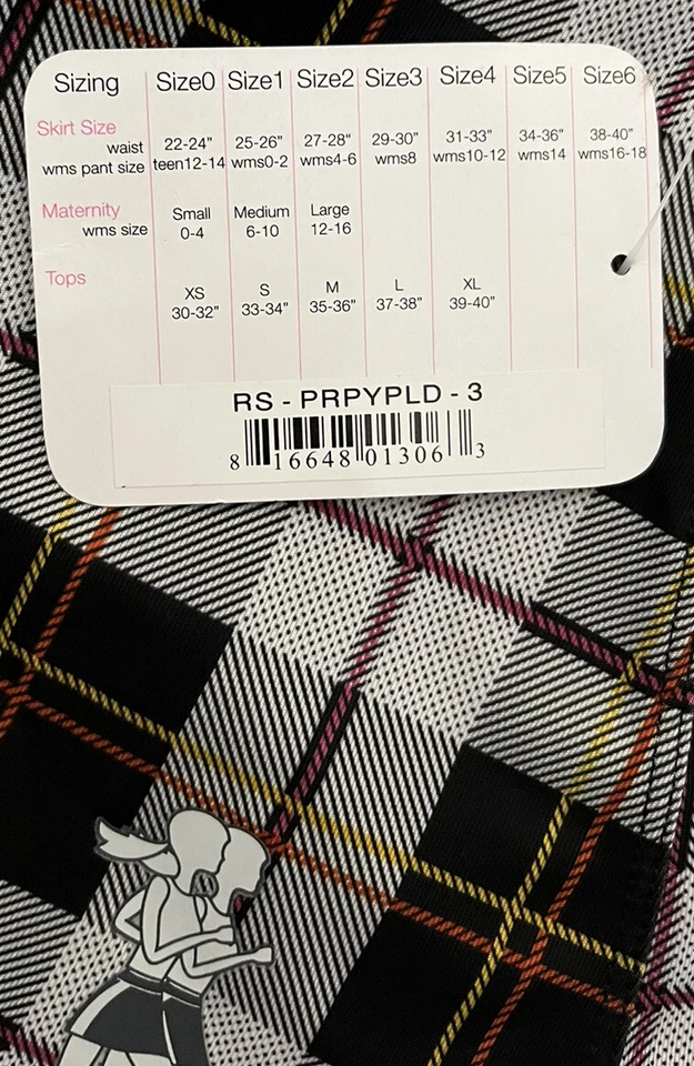 Faldas para correr Skort Talla 3 Falda de tenis elástica Negra Blanca Bolsillos a cuadros 26W Nueva con etiquetas Foto 4 de 4