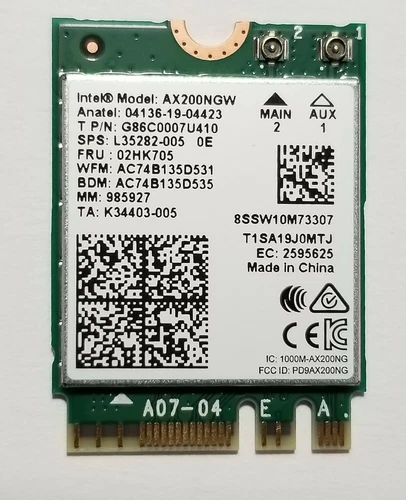 Intel AX200 AX201 AX211 AX210 Killer 6E 9560 BE200 Wi-Fi 7 (not sold in Lot) - 第 5/43 張圖片