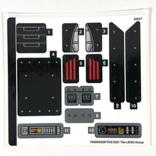 LEGO STICKER SHEET 76181 Batmobile The Penguin Chase The Batman Stickers Decals