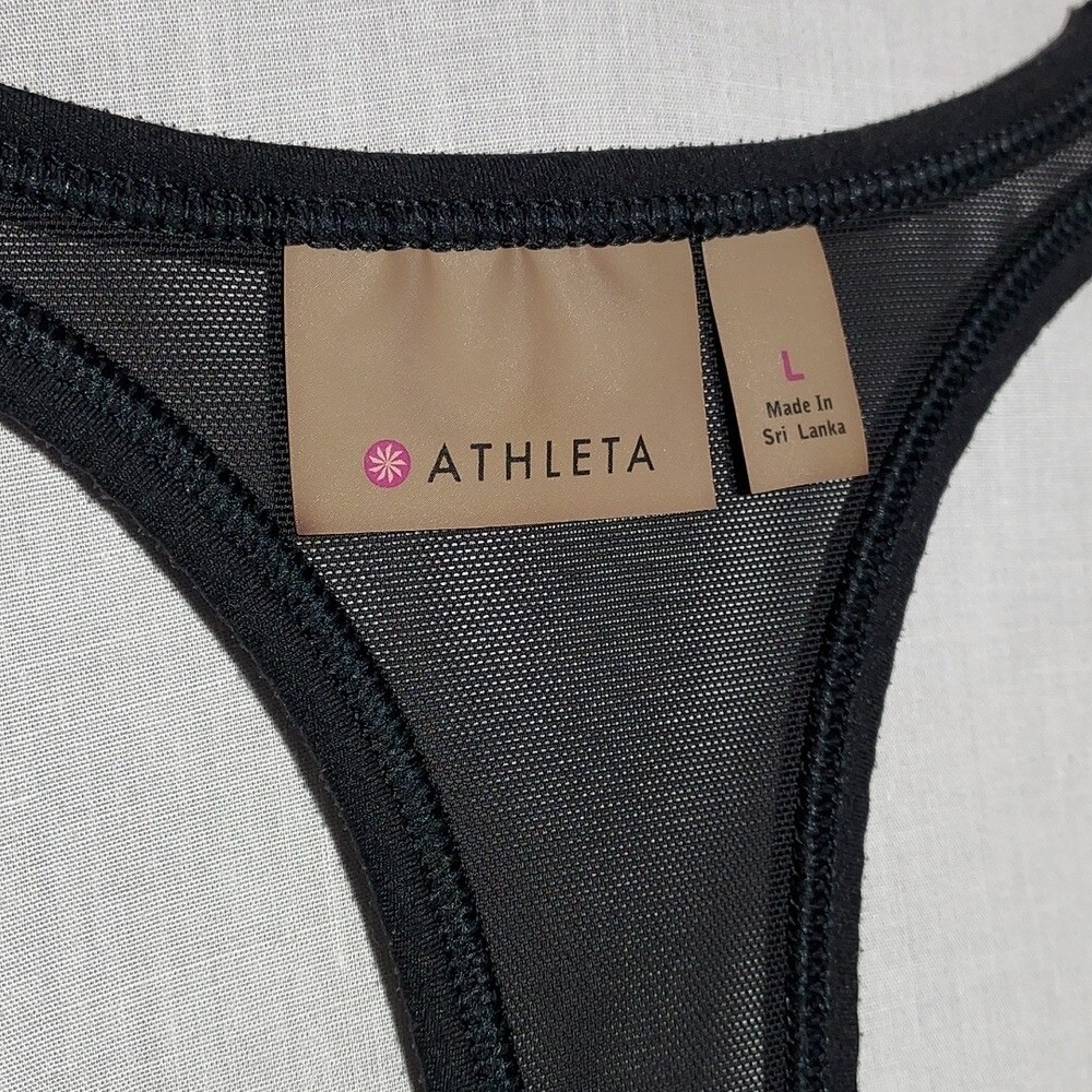Athleta Inversion tank top solid black women's US… - image 2