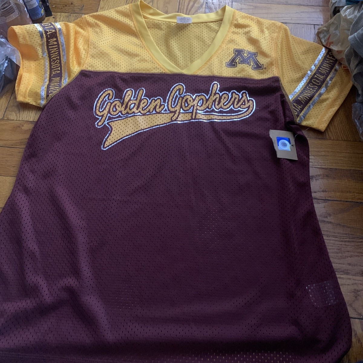 Minnesota Gophers Jersey Womens Large Maroon Gold Shirt NCAA