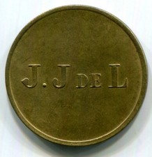 Colombia - Santander c1901 Very Rare  J. J De L 1 Mitad Token