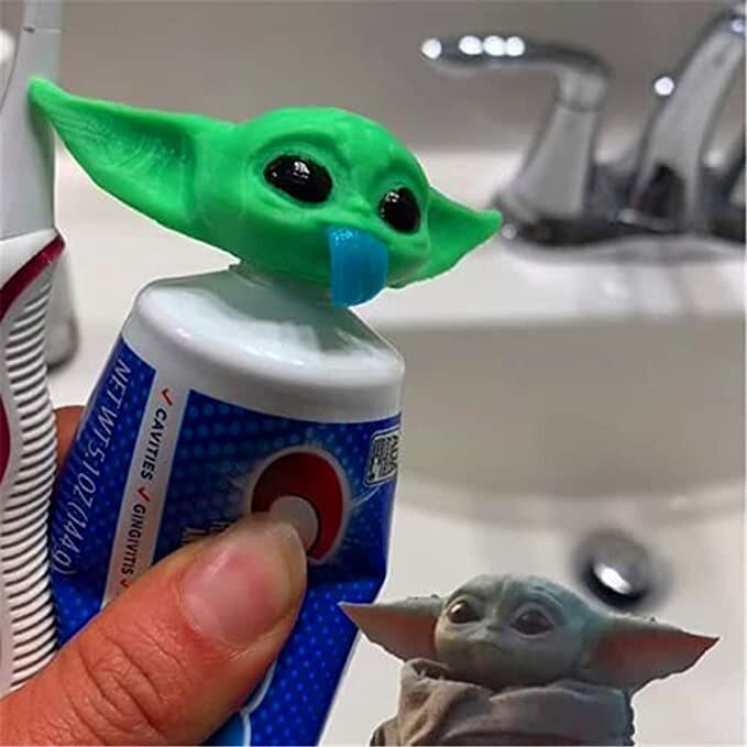 Baby Yoda Toothpaste Topper Vomit Dispenser *MADE IN USA* *3D PRINTED