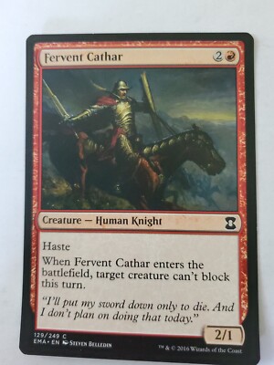 mtg red knight cards Token: Protection from Red, Limited Edition Art Mint / near mint condition trading card mtg red knight cards Hanweir