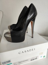 Decolte Casadei originali plateau nero argento 36