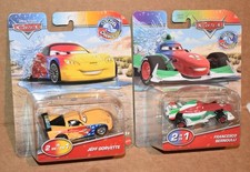 DISNEY PIXAR CARS COLOR CHANGER FRANCESCO BERNOULLI JEFF GORVETTE LOT 2 NEW