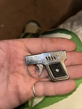 Vtg 1960's Partners Gun Pistol Chrome Cigarette Lighter