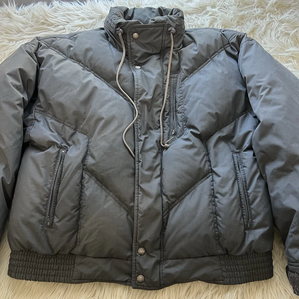 Chaqueta de Colección St Johns Bay Para Hombres L Plumón de Ganso Puffer Acolchada Capucha Oculta Foto 2 de 4