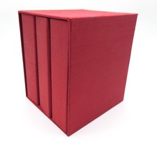 Pottery Barn Silk Boxed Photo Albums Red 4x6 Photo Size
