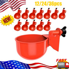 12/24 PCS Chicken Automatic Watering Cups Poultry Drinker Waterer Duck Quail Hen