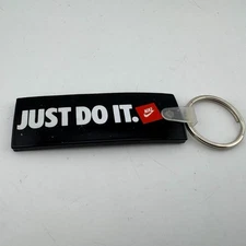 Nike Air Just Do It Key Chain Hang Tag Black Orange White Swoosh Retro Vintage