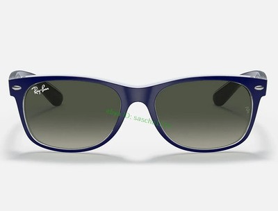 New RAY-BAN RB2132 6053/71 55mm Crystal Navy Blue Wayfarer  display picture 1