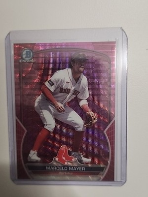 2023 Bowman Chrome Marcelo Mayer Pink Fuchshia Wave RC Refractor /199 Boston