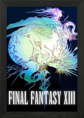 Final Fantasy XIII Logo gerahmtes Wandbild Poster Leinwanddruck Bild