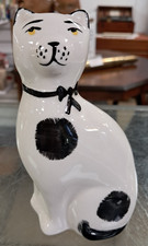 Vintage Arthur Wood England Ceramic Mantle Cat - Black & White
