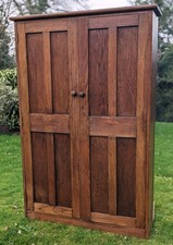 Arts & Crafts Solid Oak Linen Cupboard – Delivery Available