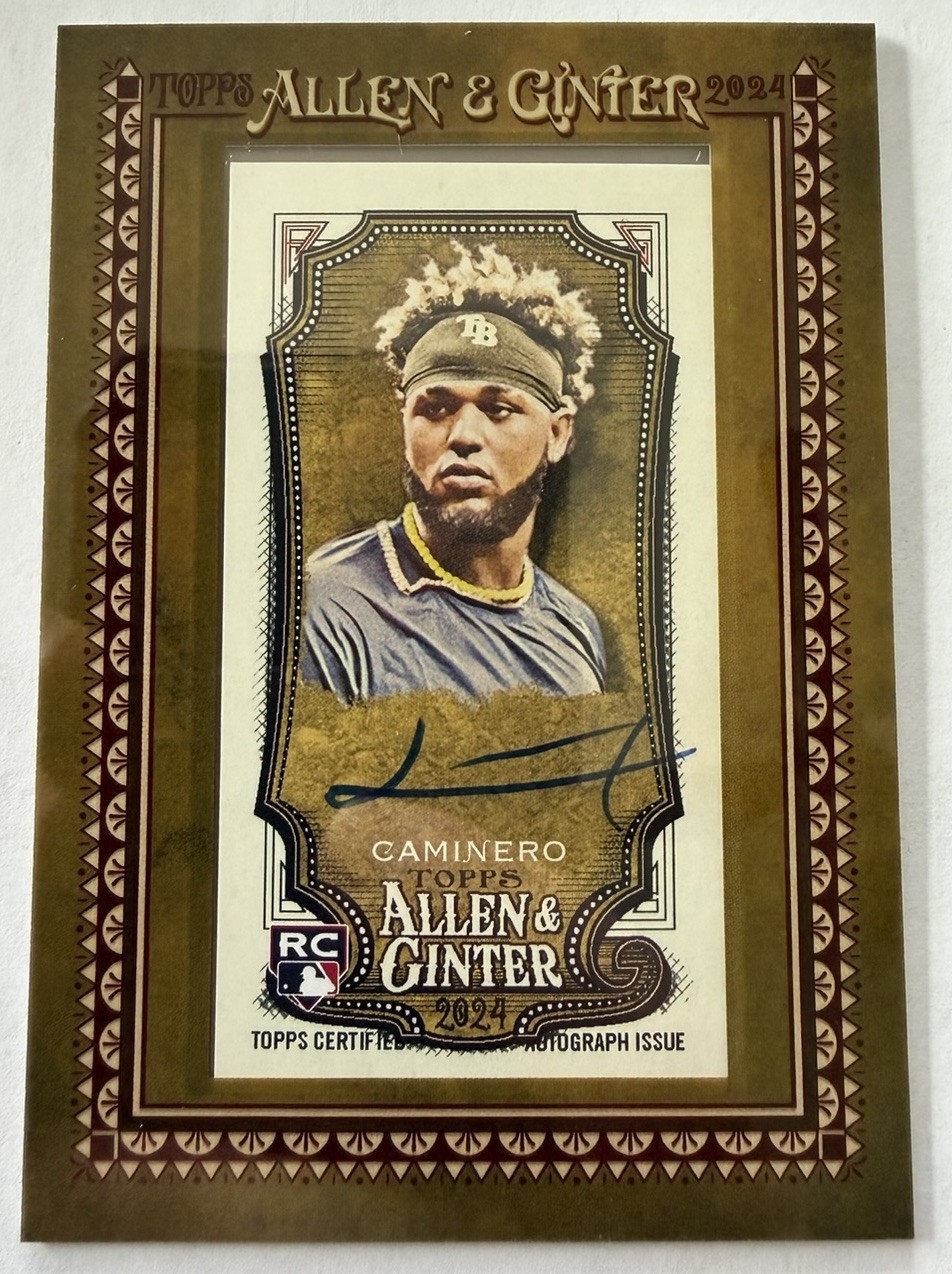 2024 Topps Allen & Ginter - Mini Baseball Autographs Junior Caminero #MA-JC (AU,
