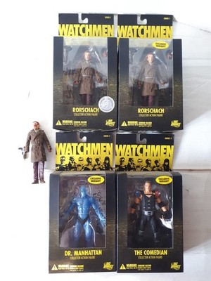 4x neue Varianten Chase + 1 lose Watchmen DC Direct 2009 Rorschach Dr Manhattan