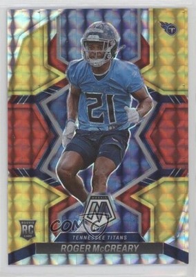 2022 Mosaic Choice Fusion Red & Yellow Prizm 35/80 Roger McCreary Rookie RC 0c6