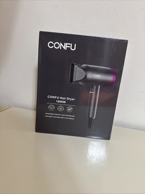 CONFU KF-3127 Hair Dryer 1600W Infinity Speed Diffuser Flat Nozzle