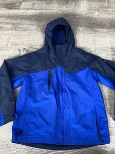 Columbia Youth Boys Size M 10/12 3 In 1 Interchange Coat Blue Jacket Shell