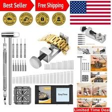 Ultimate Watch Band Repair Tool Set: Stainless Steel Precision with Instructions