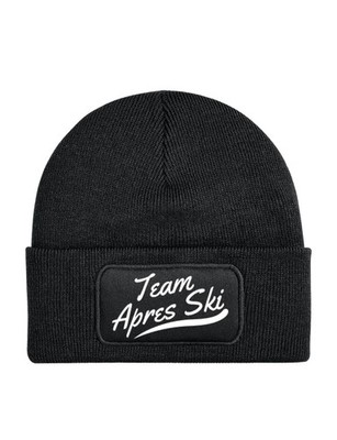 Unisex Beanie Hat ''Apres Ski'' Print Gift Statement for Men & Women