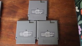 Nintendo NES Lot of 3 Games Top gun Excite Bike TMNT Authentic Untested