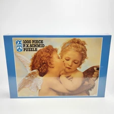 F.X. SCHMID 1000 Pc Puzzle CUPID'S KISS Cherub Angels No. 90207 NEW Sealed
