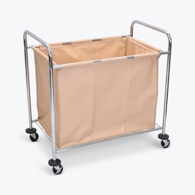 HL14 Laundry Cart - Steel Frame And Canvas Bag Wheeled 55 LB Capicity NEW in box