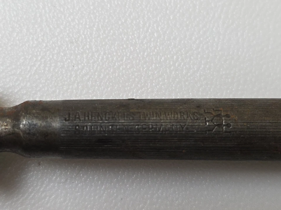 Solingen Alemania Afilador Acero Cuerno de Ciervo Cuerno Mango 13" y Horquilla 11" JBM Foto 3 de 4