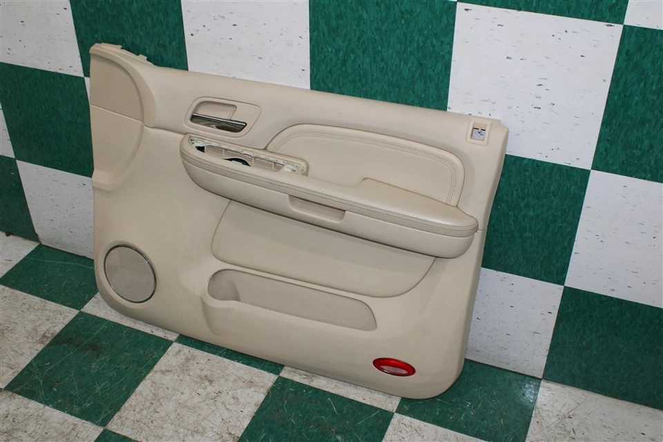 07' ESCALADE Tan Leather RH RF Right Front Interior Door Trim Panel Passenger OE Foto 3 de 4