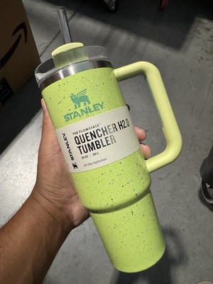 Stanley Quencher H2.0 Tumbler Straw Cup 30oz Citron Speckle Green
