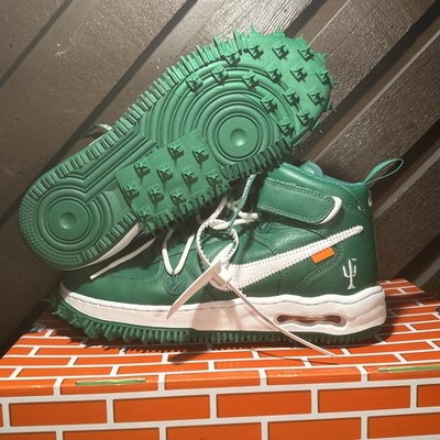 Size 9.5 - Off-White x Nike Air Force 1 SP Leather Mid Pine Green
