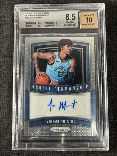 JA Morant [Silver Prizm] #RP-JMT 2019 Panini Prizm Rookie Penmanship card