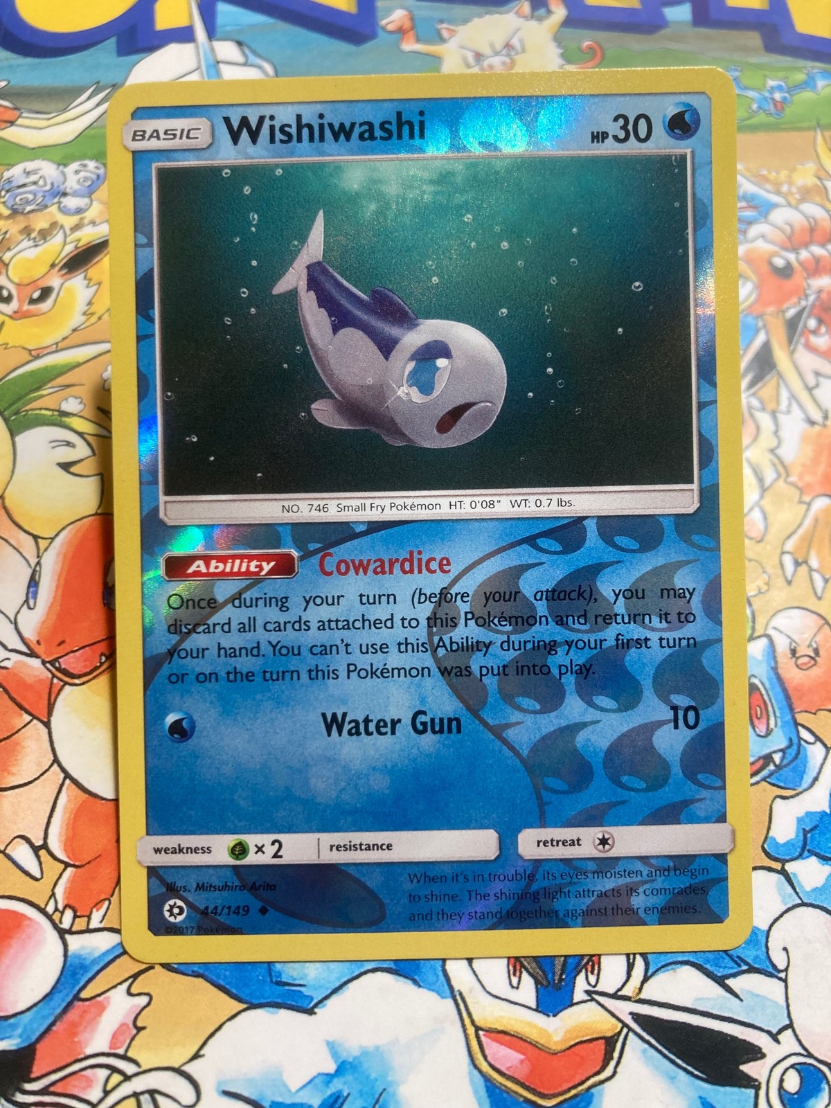 Wishiwashi 44/149 Uncommon Sun & Moon Pokemon TCG Reverse Holo