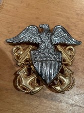 Uns,Marine Officer's Hut Abzeichen - Schöne Schwer Qualität Mit Fixing Schrauben