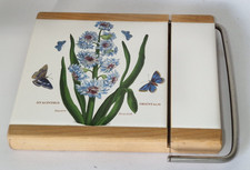 PORTMEIRION BOTANIC GARDEN HYACINTH - CHEESE SLICER BOARD WIRE CUTTER