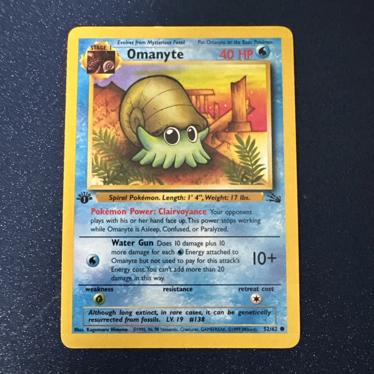 Pokémon TCG Common Fossil 1st Edition Individual Trading Card