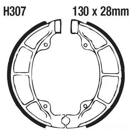 Bremsbacken Hinten EBC FüR Polaris Predator 90 2T Bj. 2003-2006-image